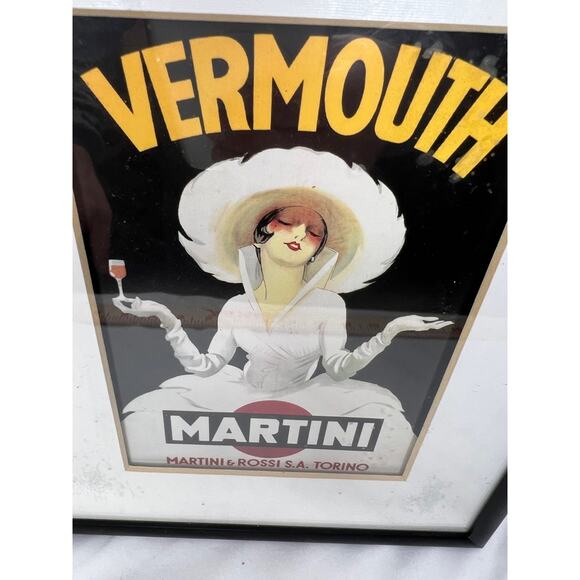 Framed Poster Vermouth Martini & Rossi Bianco Torino 8x10 Print - Picture 2 of 5